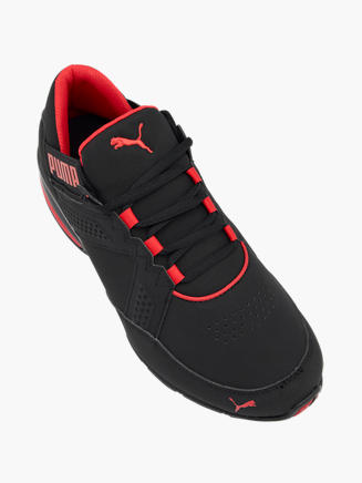 Puma Enzin SL V2 Black Red Trainers in Black DEICHMANN