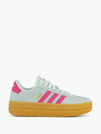 adidas Lichtgrijze leren platform sneaker VL COURT BOLD