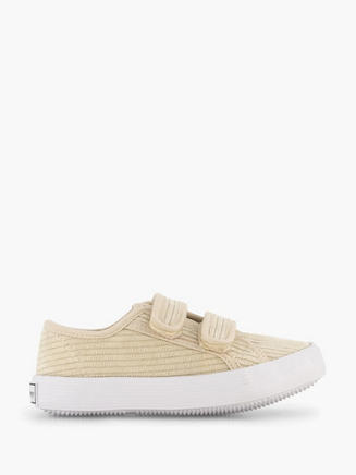 Vty Beige canvas sneaker velcro