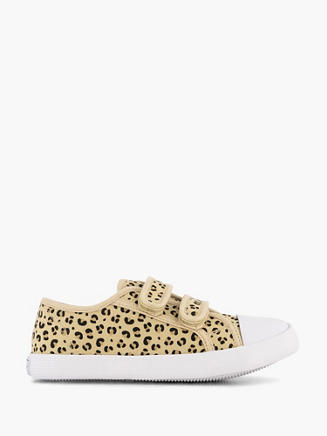 Vty Panterprint canvas sneaker velcro