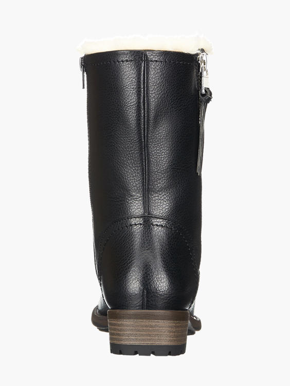 Black Calf Length Boots