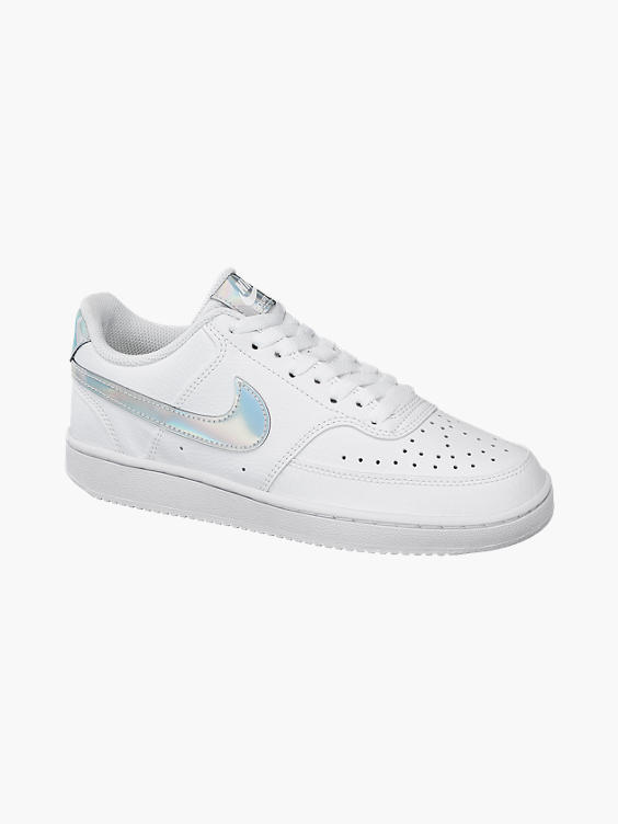 Nike) Ladies Nike Court Vision Low Lace-up Trainers in White