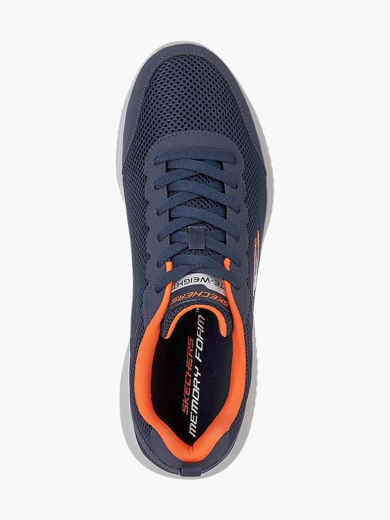 (Skechers) Mens Skechers Navy Lace-up Trainers in Blue | DEICHMANN