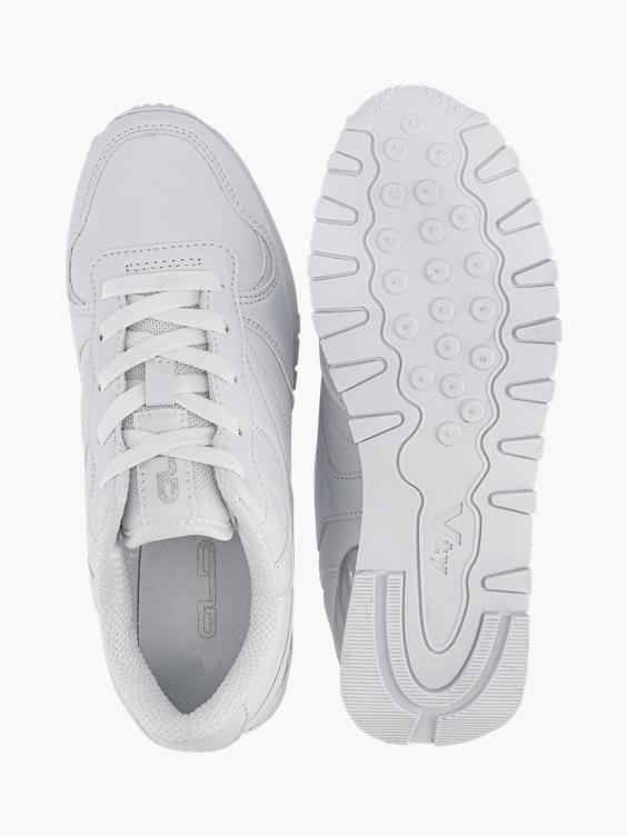 Witte sneaker zilveren en lakdetails