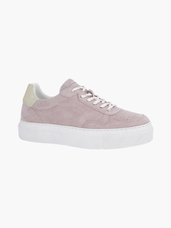 Roze sneaker plateauzool
