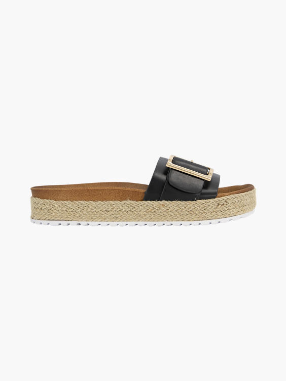 Zwarte slipper gesp