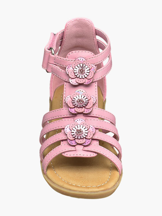 Roze sandaal bloemen