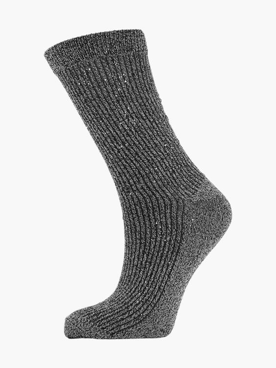 Zilveren lurex sokken mt 36-41