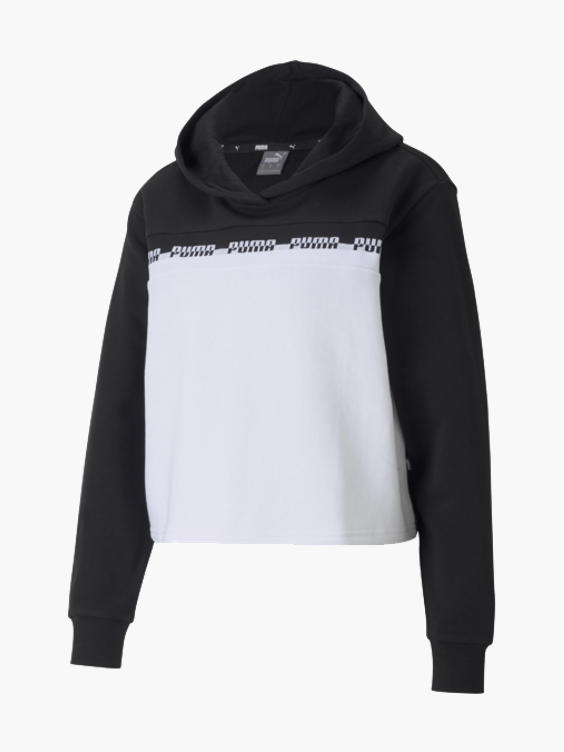 Zwarte cropped hoodie