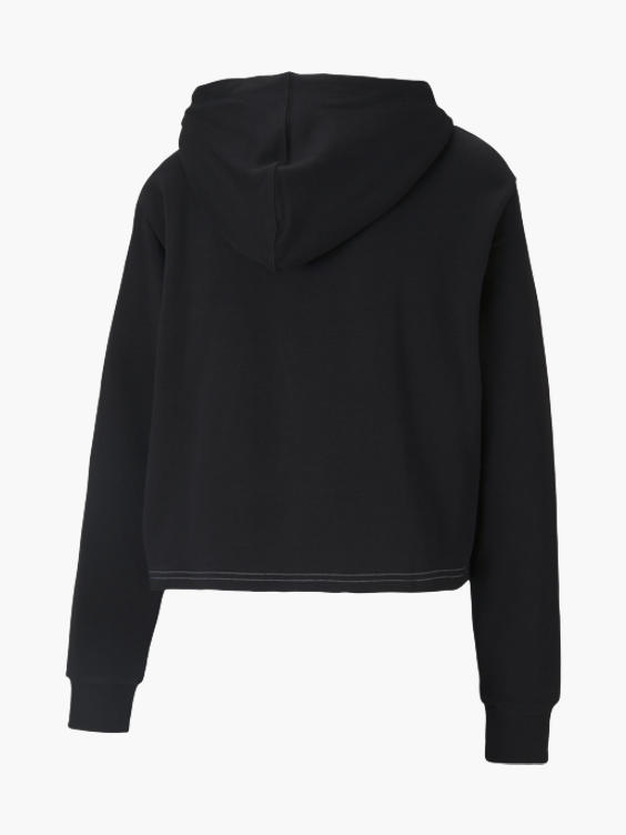 Zwarte cropped hoodie