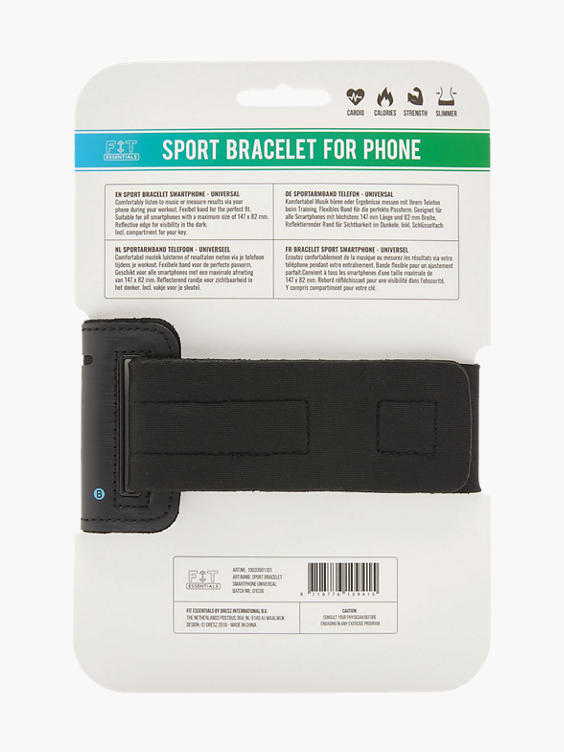 Zwarte smartphone sport bracelet