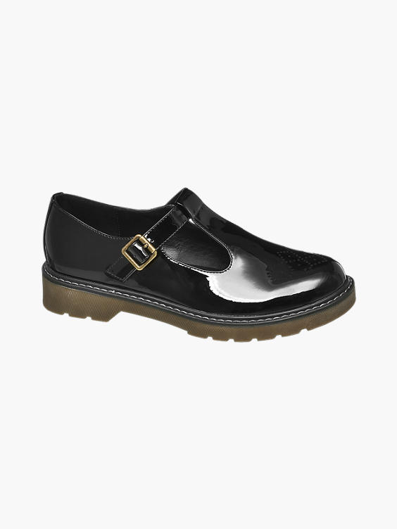 womens black patent t bar shoes