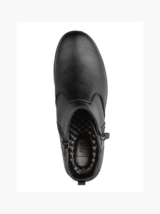 Black Wedge Comfort Boots