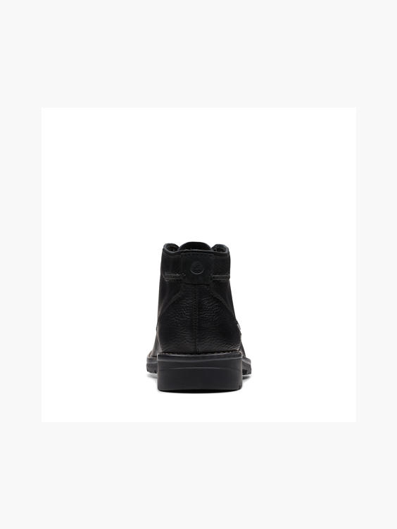 (Clarks) Clarks Black Leather Casual Lace-up Boot in Black | DEICHMANN