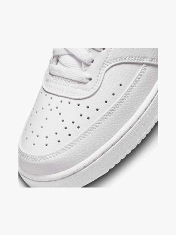 Nike White/Pink Court Vision Low Lace-up Trainer
