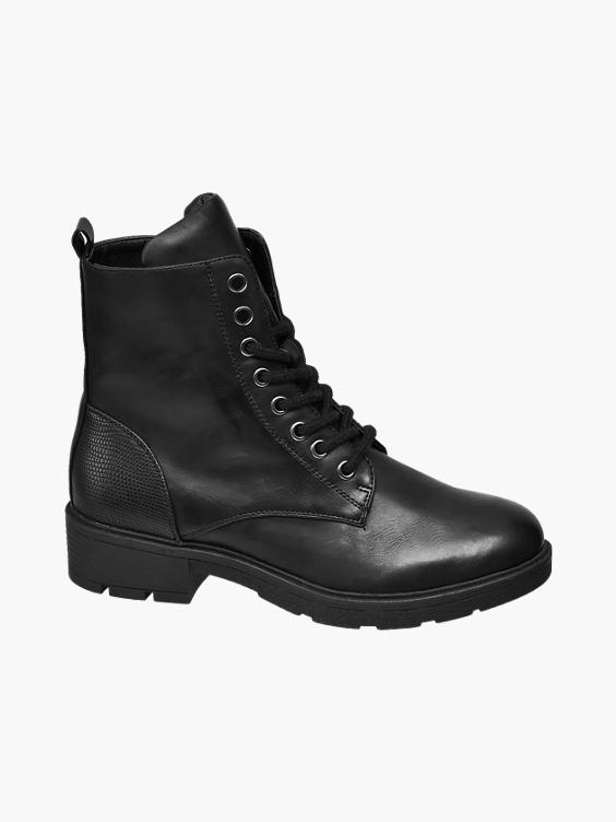 universitetsstuderende gå Ud over Graceland) Black Lace Up Ankle Boots in Black | DEICHMANN