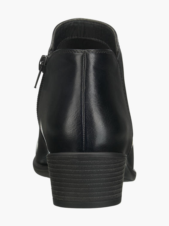 Black High Front Chelsea Ankle Boots