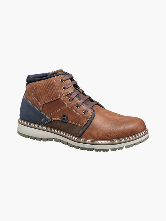 Mens Brown Casual Lace-up Boots