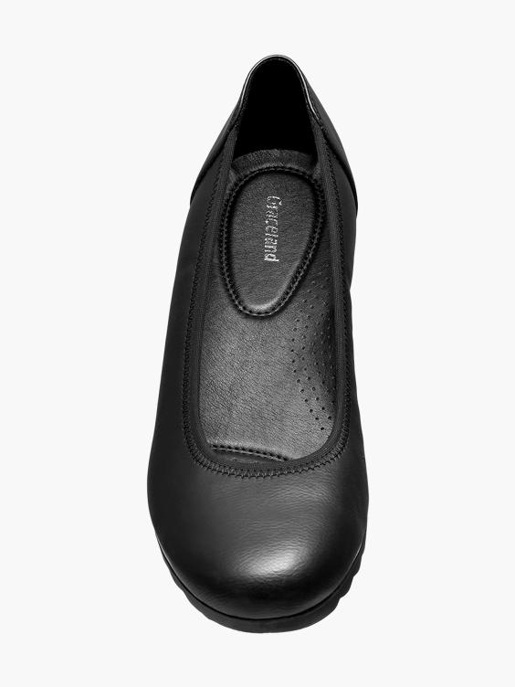 Black Low Wedge Heel Shoes