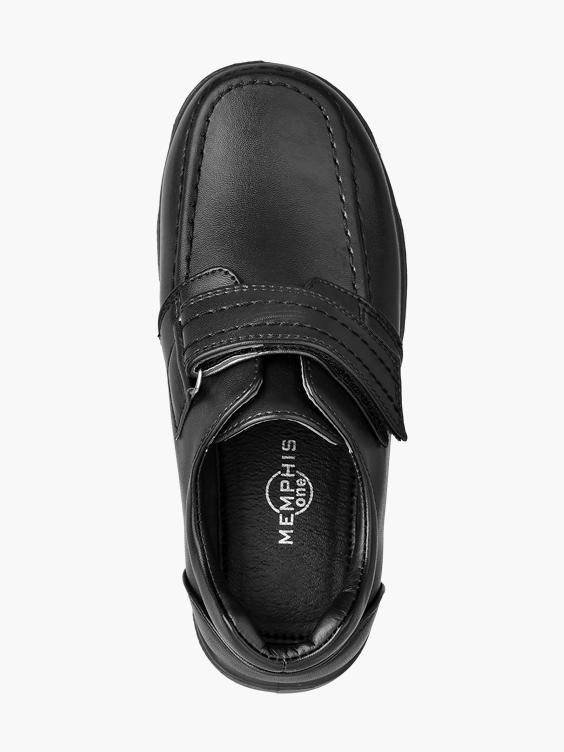 Junior Boy Black Single Strap Shoes