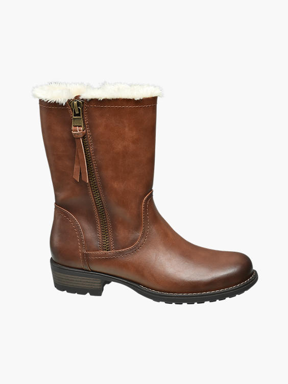 Brown Faux Fur Lined Boot
