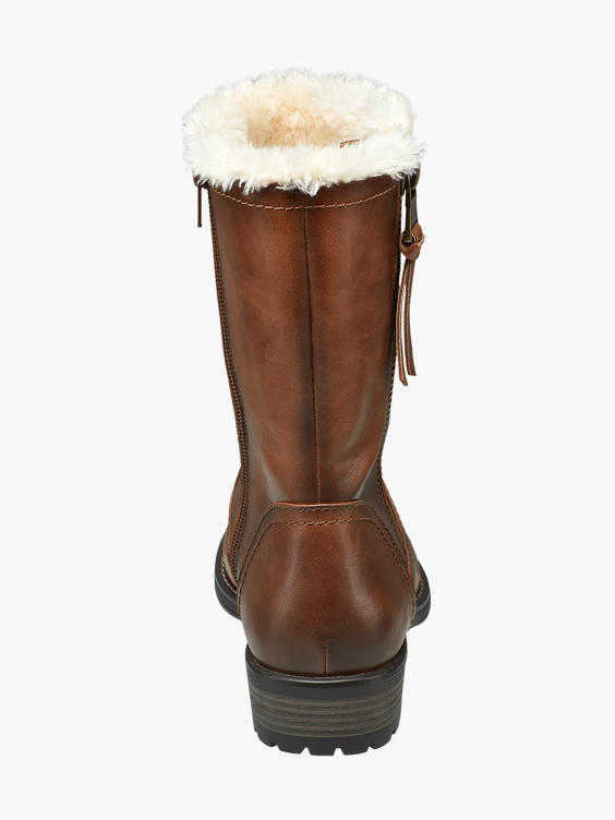 Brown Faux Fur Lined Boot