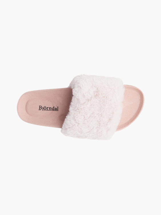 Bjorndal Ladies Plush Footbed Mules/Slides