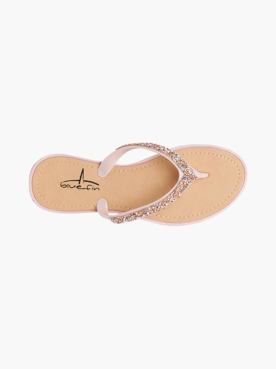 Ladies Glitter Toe-Post Sandals