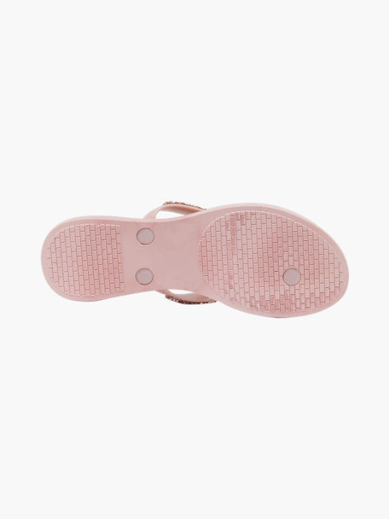 Ladies Glitter Toe-Post Sandals