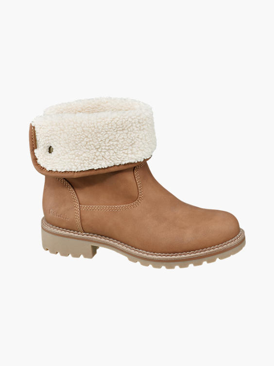 Tan Warm Lined Ankle Boots