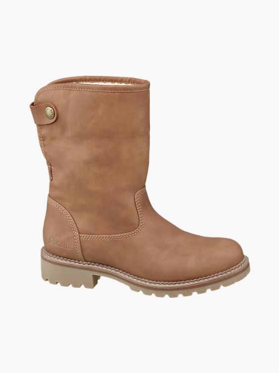 Tan Warm Lined Ankle Boots