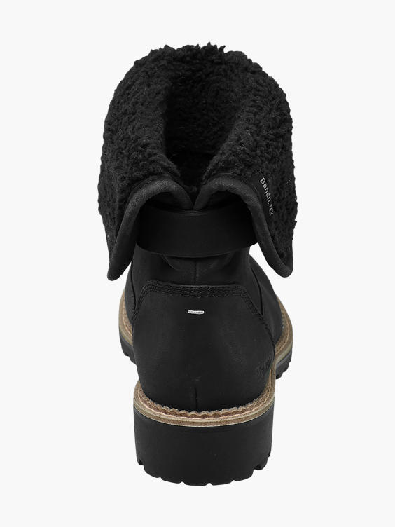 Black Warm Lined Ankle Boots