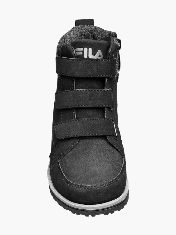 Junior Boy Black Fila Triple Strap Ankle Boots