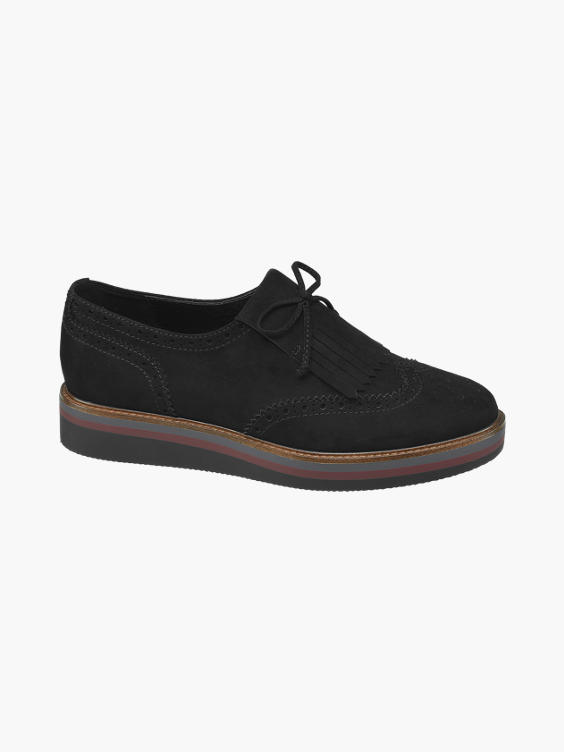Black Casual Lace Up Brogues