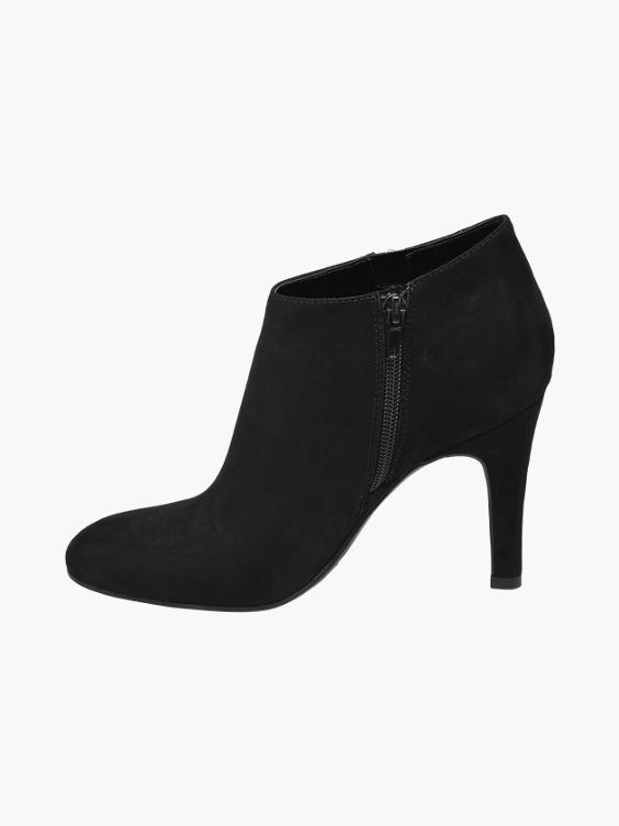 Black Stiletto Heeled Ankle Boots