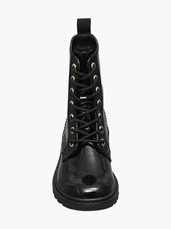 Junior Girl Black Lace-up Ankle Boots in |
