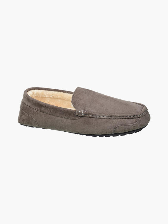 Mens Warm Lined Moccasin Slippers