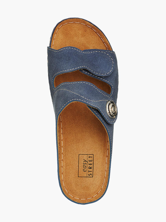 Navy Blue Footbed Sandals