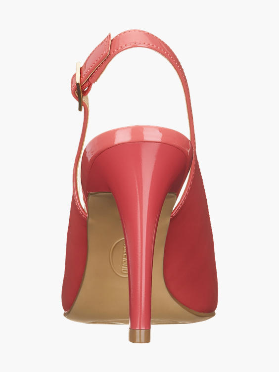 Pink Slingback Patent Court Shoes