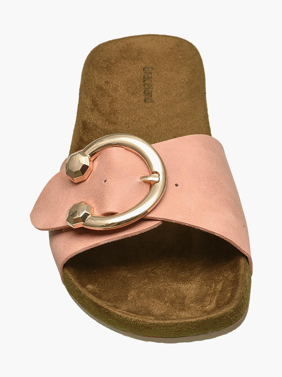 Peach Mule Footbed Sandals
