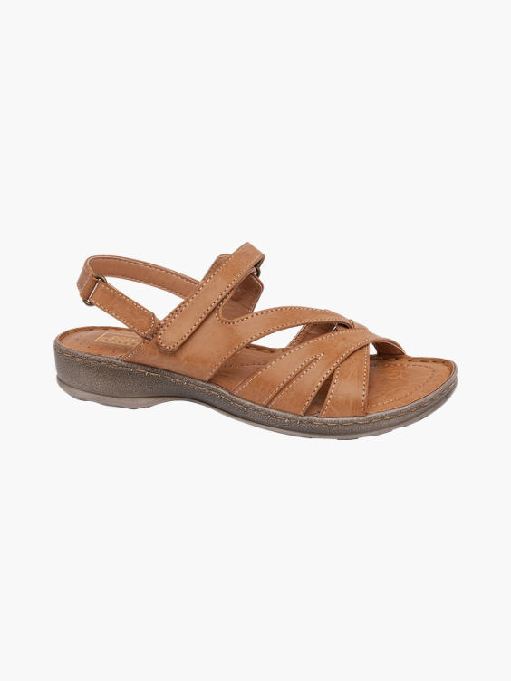 Tan Strappy Comfort Sandals