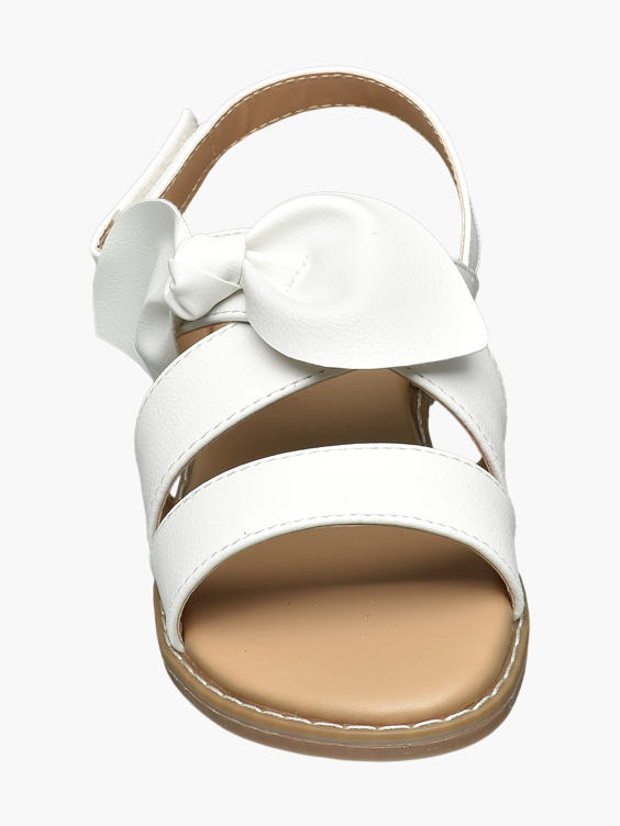 Junior Girl White Knot Detail Sandals