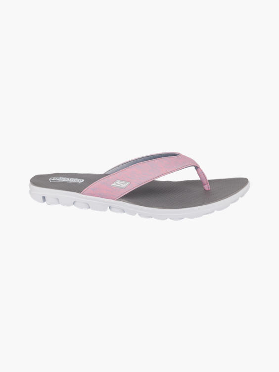 voorzichtig Menda City Dageraad Skechers) Ladies Skechers Pink Toe-post Flip Flops in Grey | DEICHMANN