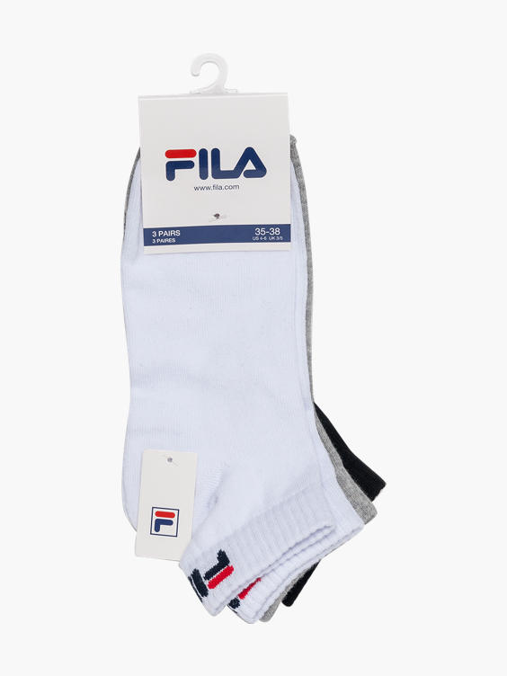 Ladies Fila 3 Pack Quarter Sports Socks (39-42)