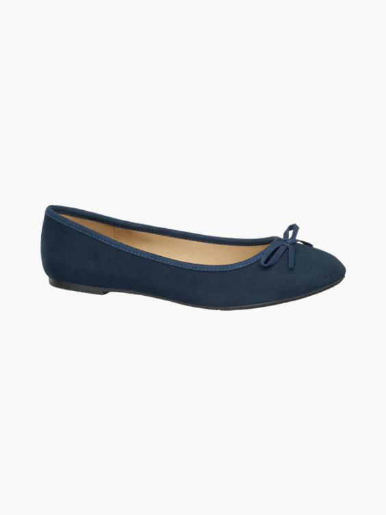 Ladies Blue Ballerina Flat Shoes