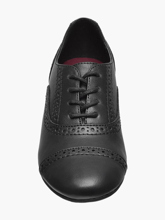 Teen Girl Black Lace Up Brogues