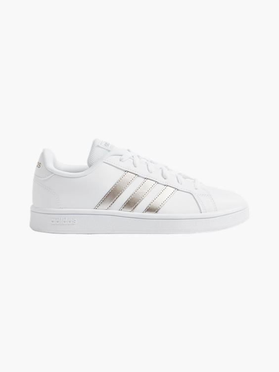 Ladies Adidas Grand Court Base White Lace-up Trainers