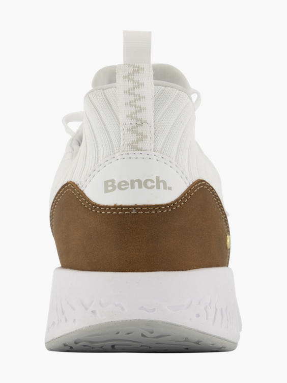 Mens Bench White Lace-up Trainers