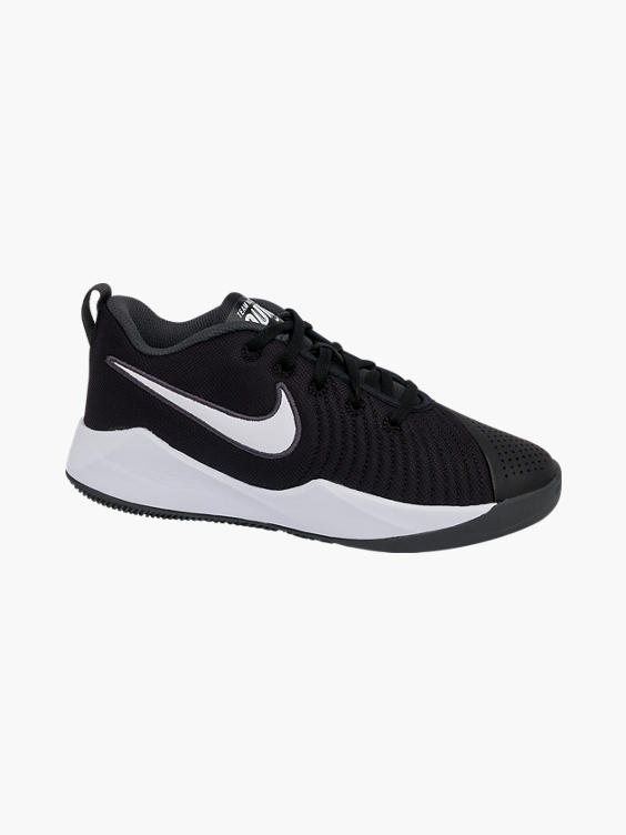 Teen Nike Team Hustle Black and White Lace-up