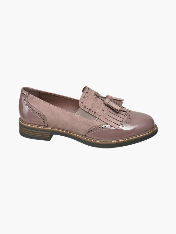 Pink Patent Tassel Loafers